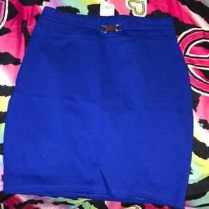 Blue mini skirt